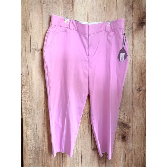 Ava & Viv High-Rise Stretch Ankle Pants Size 18 Pink - Picture 6 of 8